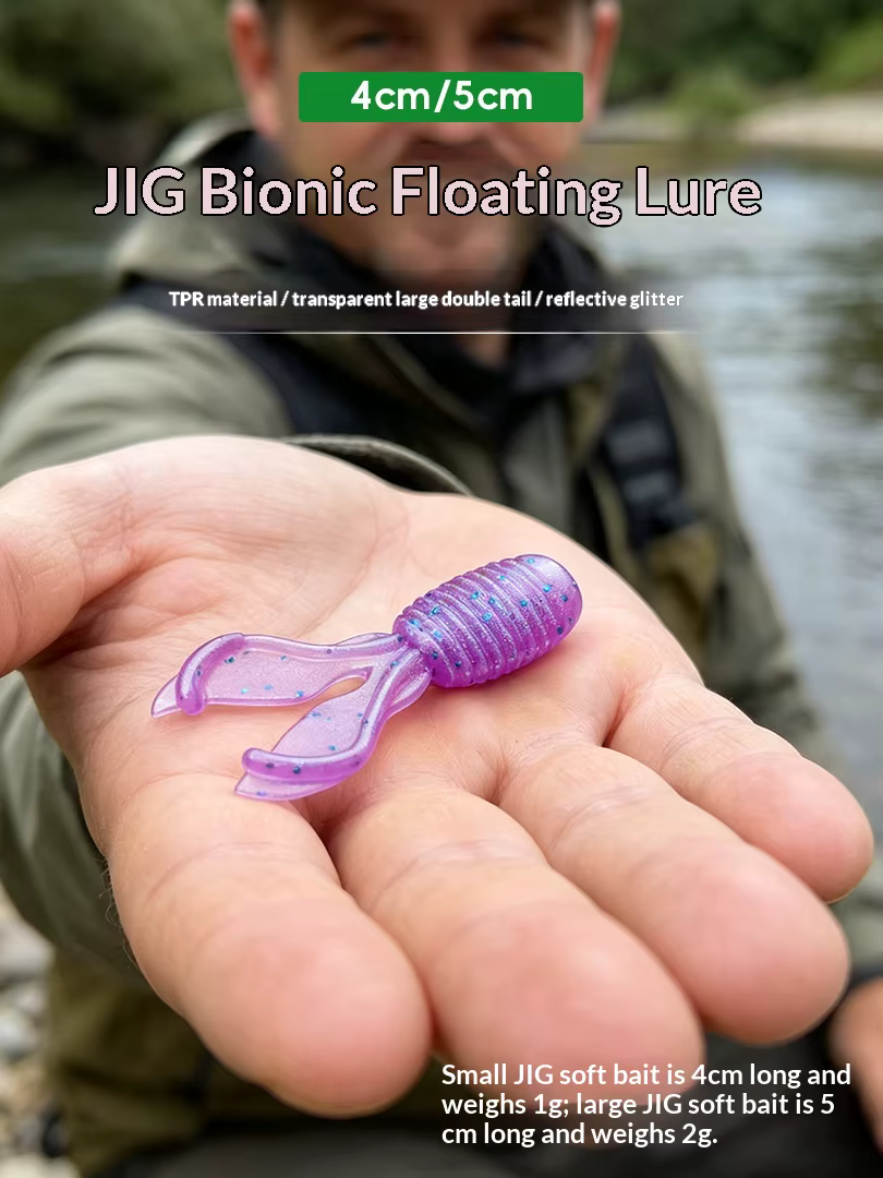 Señuelo flotante MUKUN de TPR suave con brillo realista para tilapia, lubina y topmouth culter