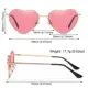 Gafas de sol con montura metálica estilo años 90, forma corazón - imagen 2