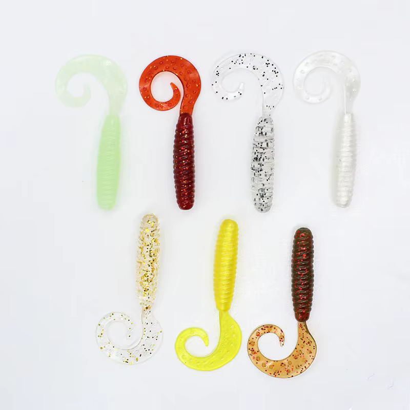 Señuelo de Vinilo Jig Wobbler con Sabor a Camarón para Lubina