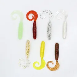 Señuelo de Vinilo Jig Wobbler con Sabor a Camarón para Lubina