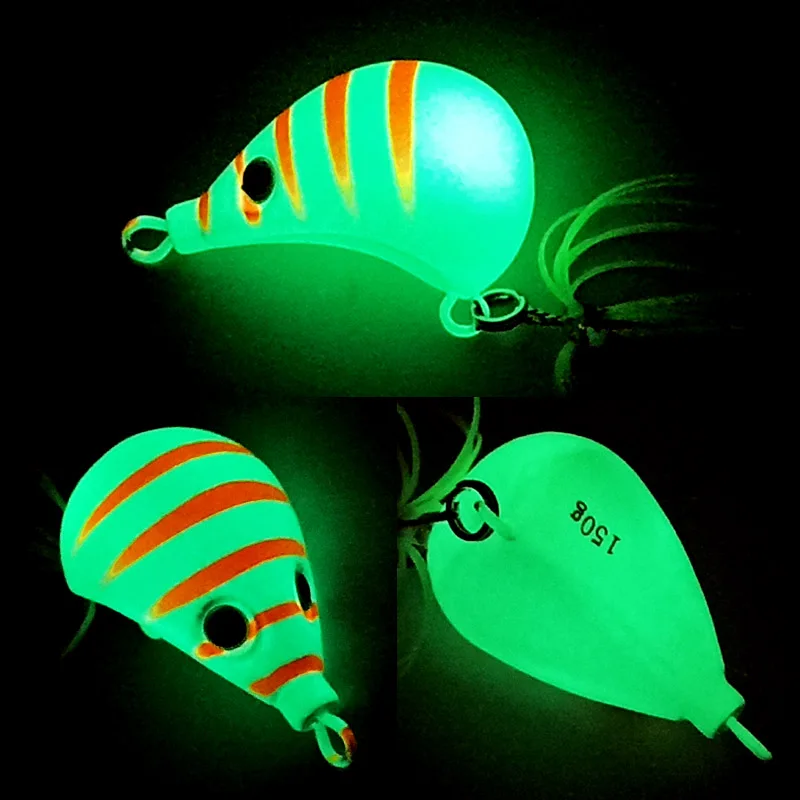 Inchiku jigging luminoso con ojos 3D de metal y plomo barco - imagen 5