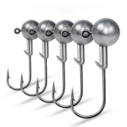 Anzuelos jig head con púas para vinilo – Agua salada