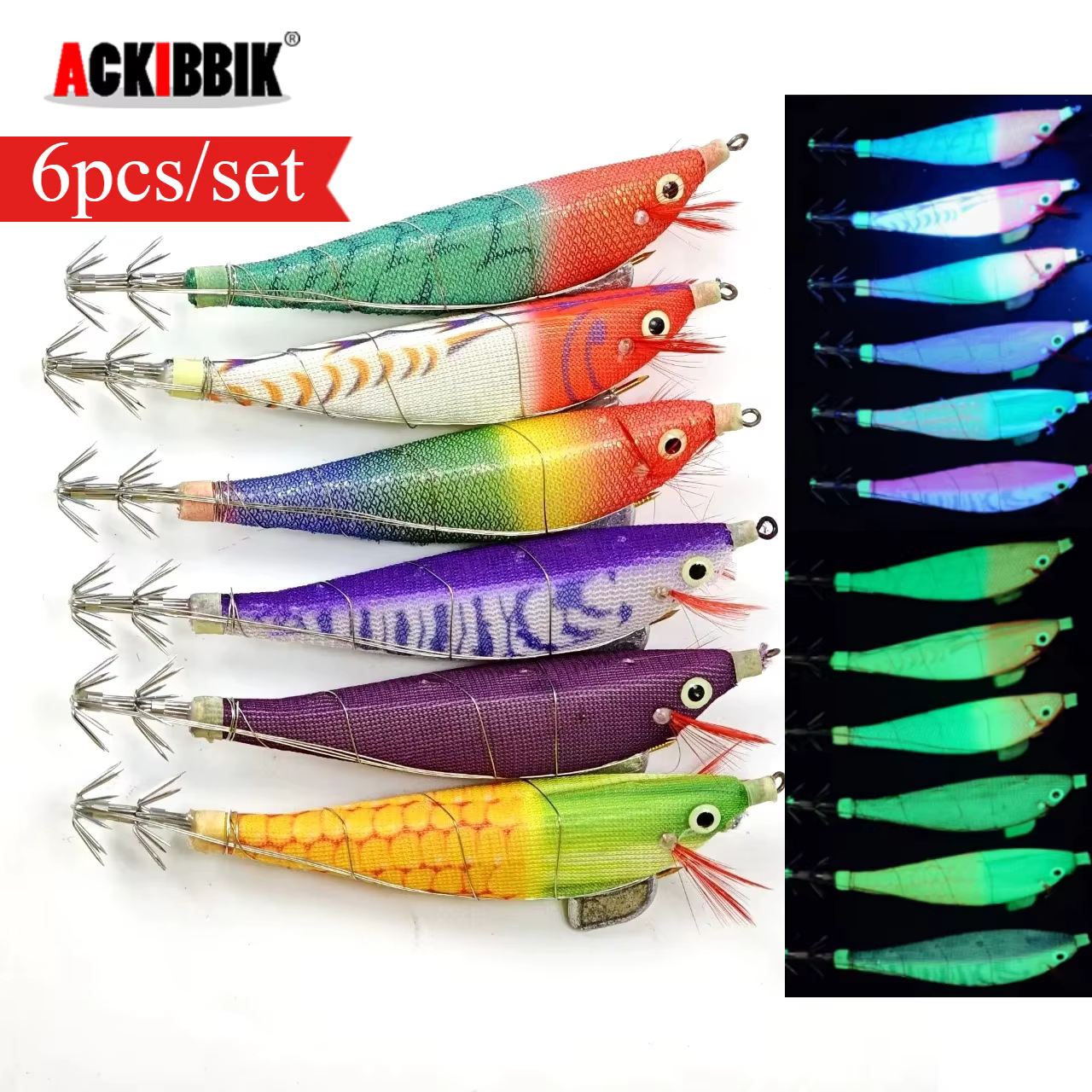 Señuelos Eging Egi 11.8cm Horizontal – Luminoso para Calamar - imagen 4