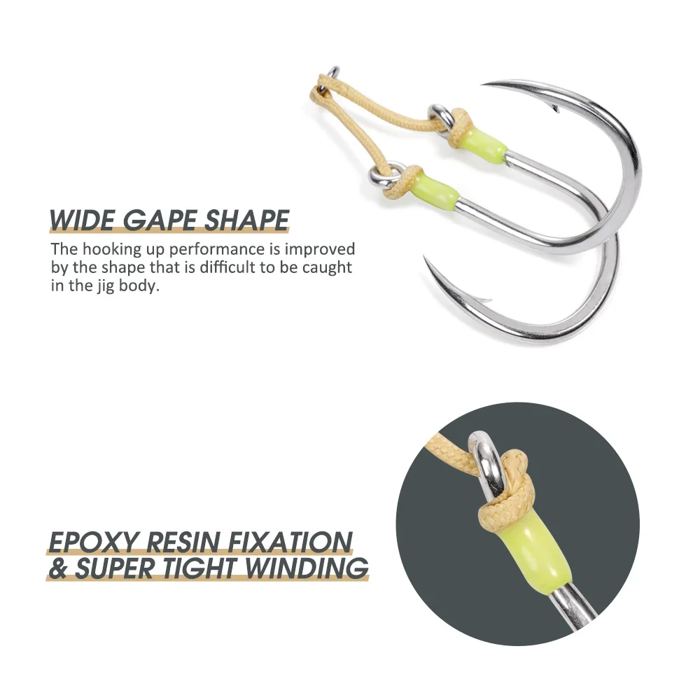 Noeby Jig Head Doble - Anzuelo de mar alta resistencia - imagen 3