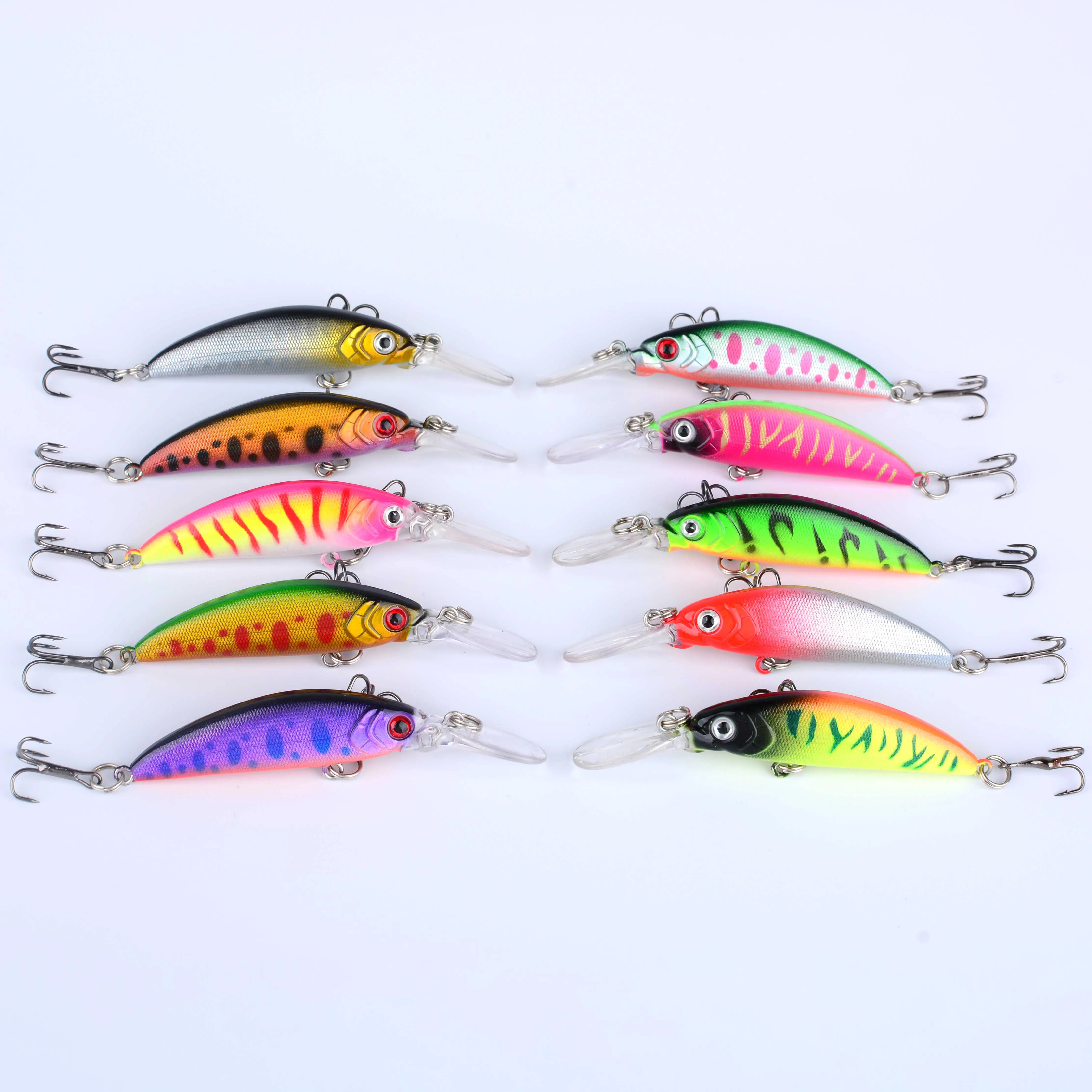 Wobbler Minnow rayas coloridas 7,2 cm para lubina y perca - imagen 5
