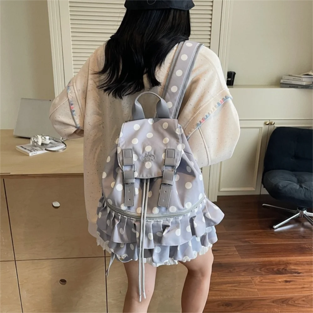 Mochila de lunares de gran capacidad para viaje y uso diario - imagen 5