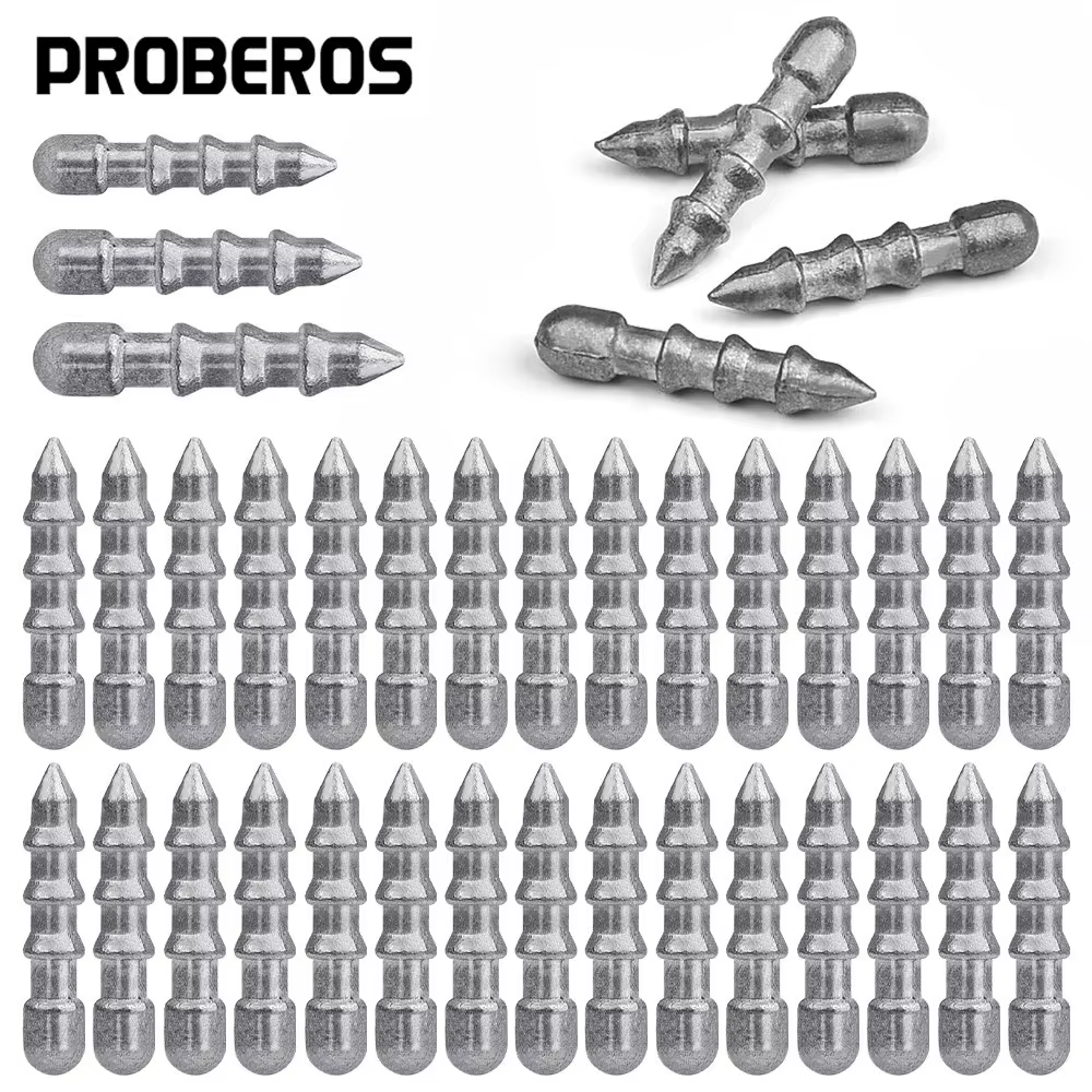 Plomos tipo clavo para jigging con inserción metálica