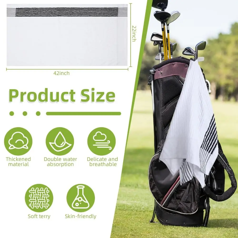 Toalla de golf exterior extra grande absorbente con rayas de color - imagen 3