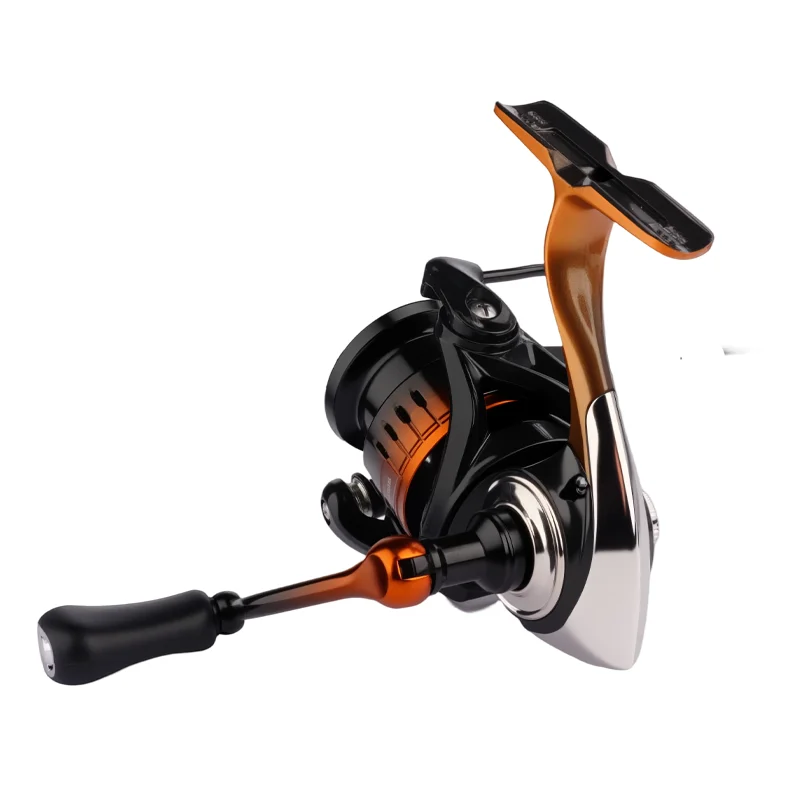 Carrete giratorio Deukio 4+1BB – Arrastre CNC 8kg para pesca de lubina - imagen 2