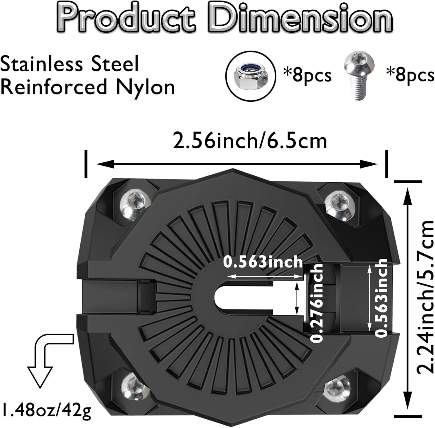 Adaptador de riel Aventik montado en kayak