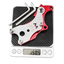 Adaptador freno de disco de aluminio negro y rojo para bicicleta