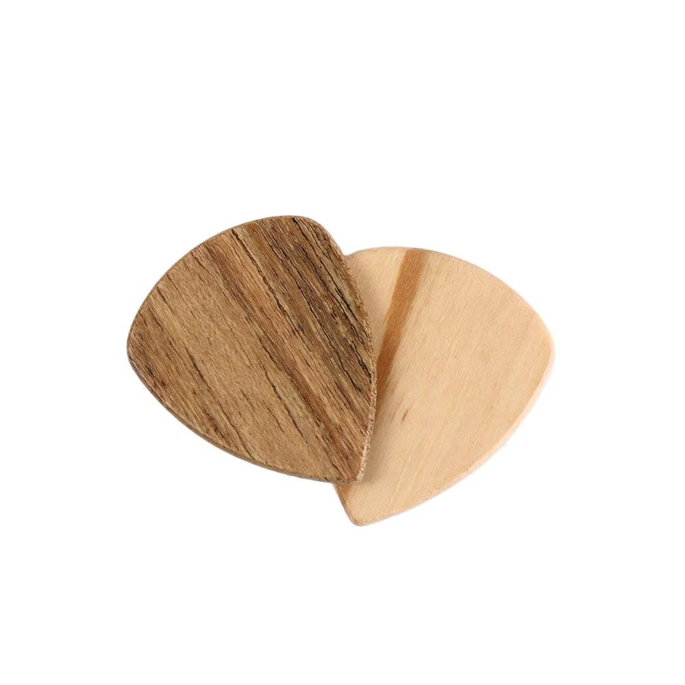 Púa guitarra acústica madera sándalo rojo negro forma corazón - imagen 4