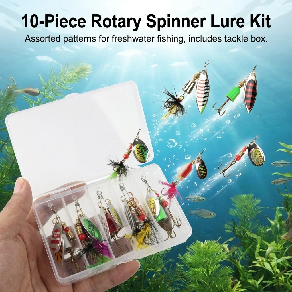 Kit de señuelos giratorios cebo falso – para agua dulce y salada - imagen 5