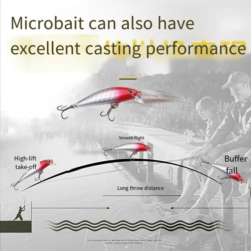 Wobbler Minnow hundimiento plástico duro para lubina – Crankbait - imagen 5