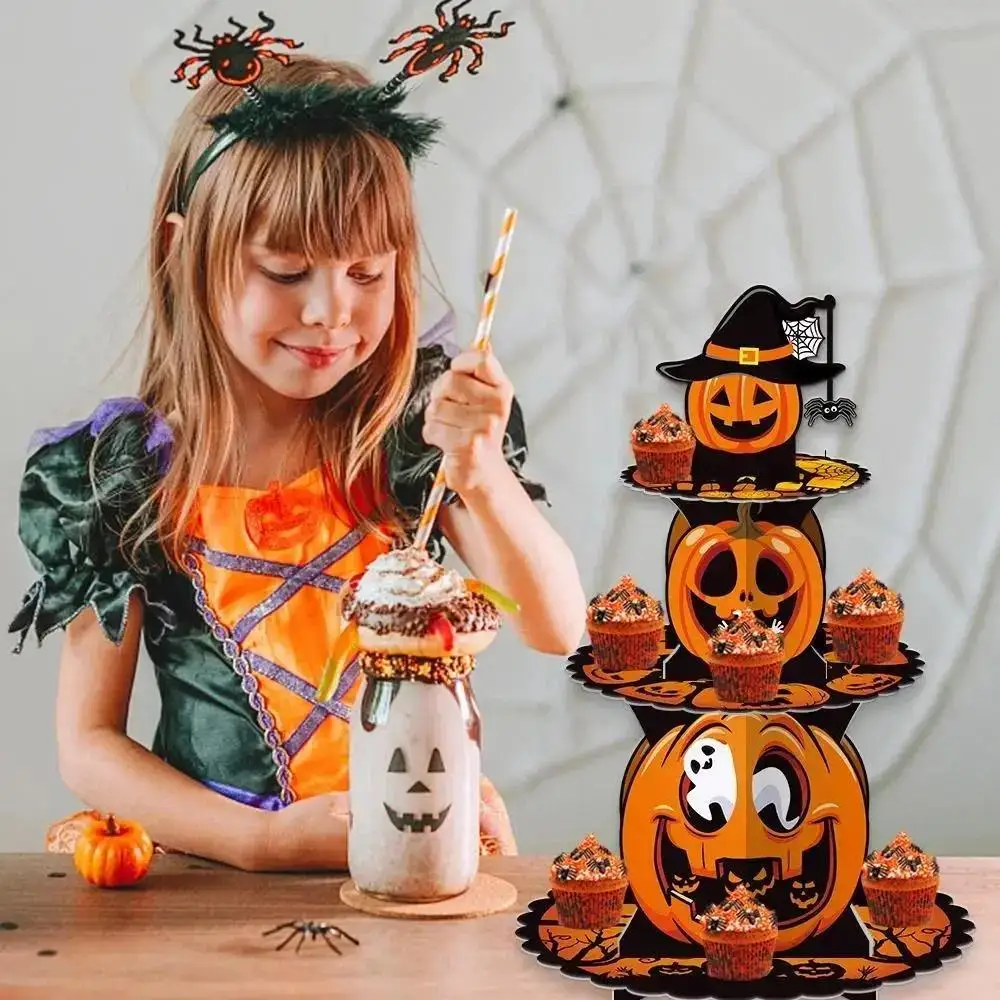 Bandeja pastel de calabaza de varias capas para Halloween - imagen 3