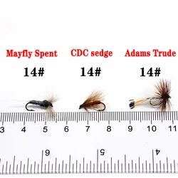 Mosca seca para trucha imitación Mayfly Sedges y Hopper