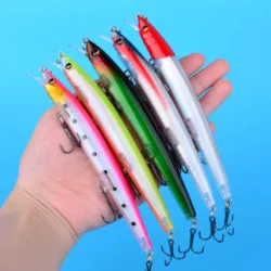 Señuelo Minnow Jerkbait flotante para agua salada con acción jerk