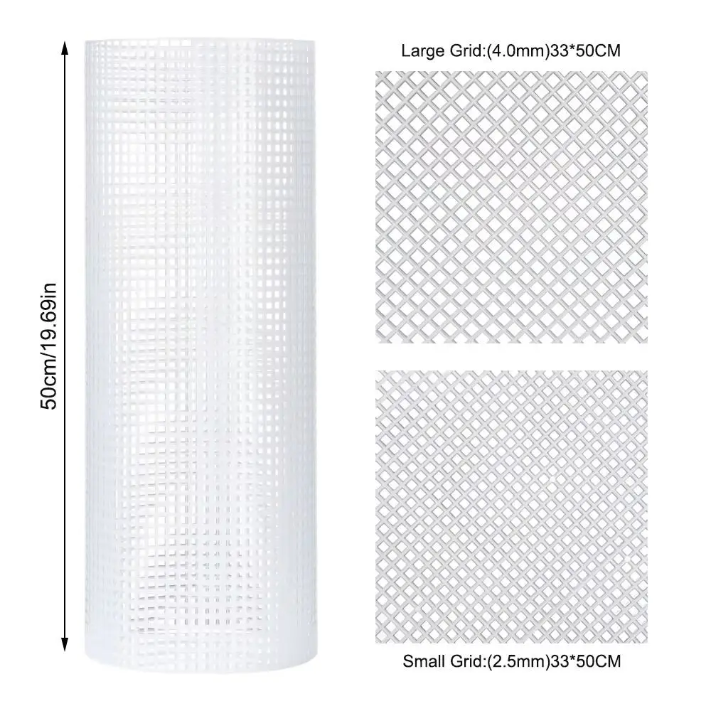 Malla de plástico en blanco y negro para manualidades