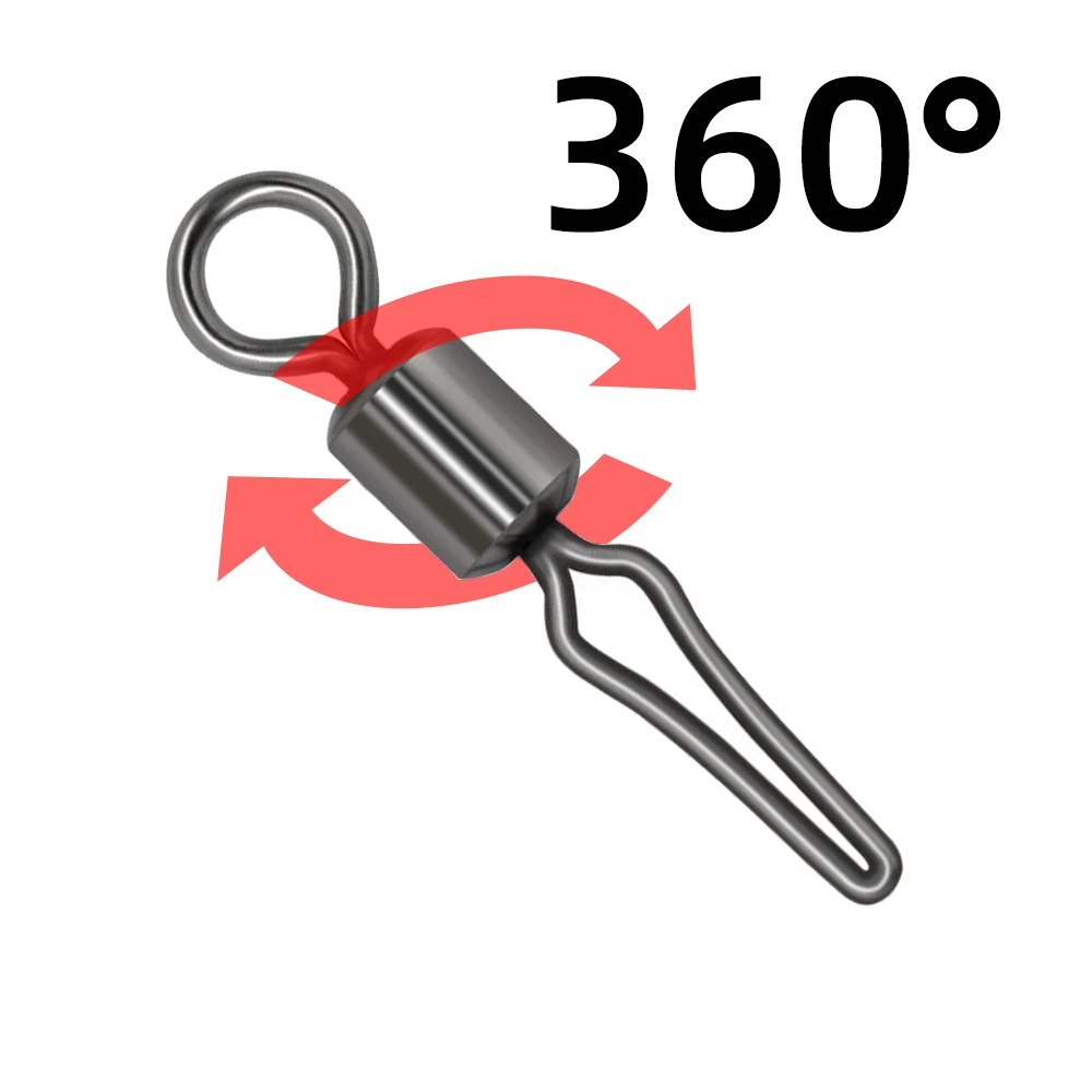 Conector clip Bazi americano alta resistencia para sedal pesca - imagen 4