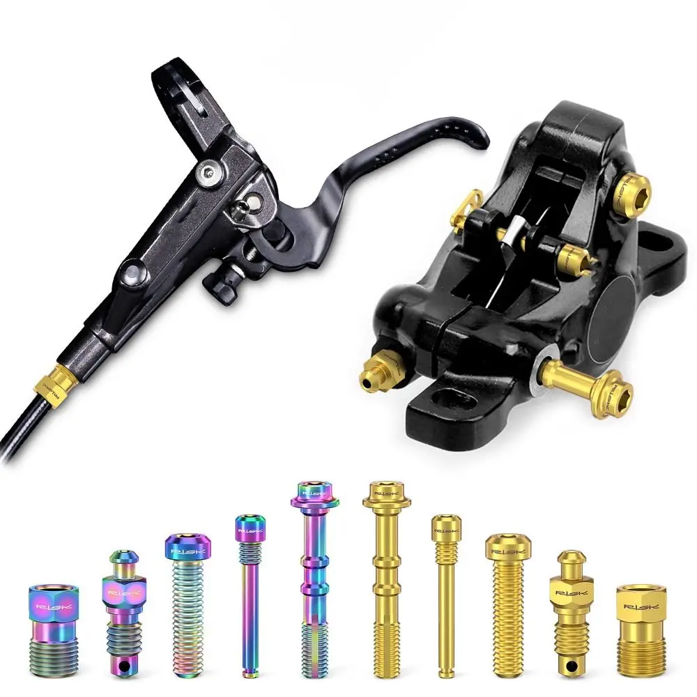 Tornillos para freno de disco de titanio para bicicleta, dorados - imagen 5