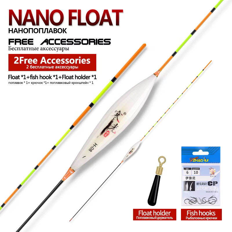 Nano Bobber Flotador de cola plana para carpa y carpín - imagen 2