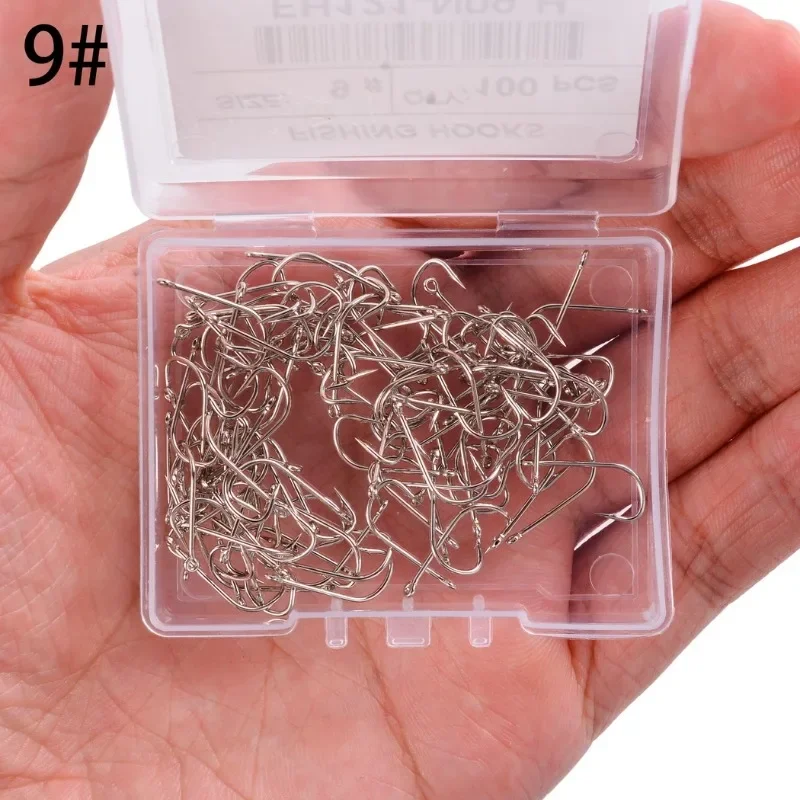 Anzuelo vástago largo inox con púas para cebo estrecho salada - imagen 4