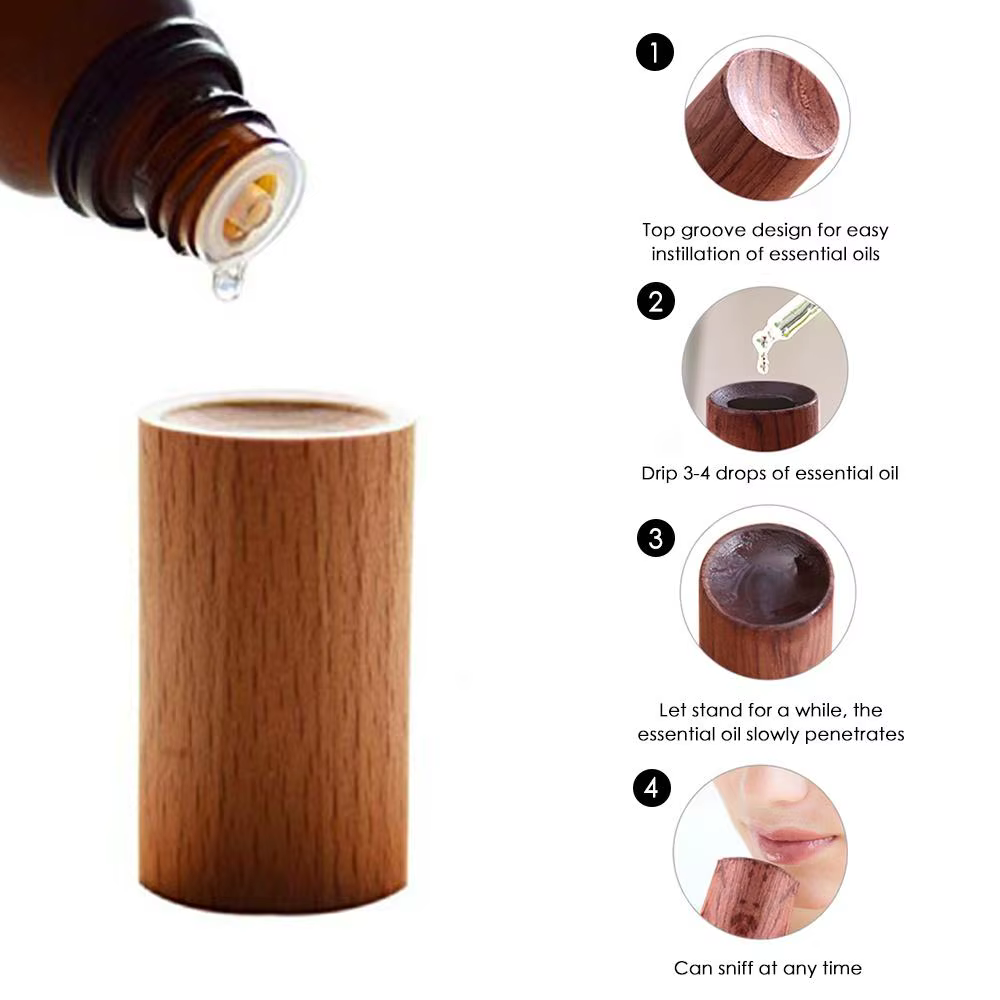 Difusor de madera en ambiente de salón acogedor