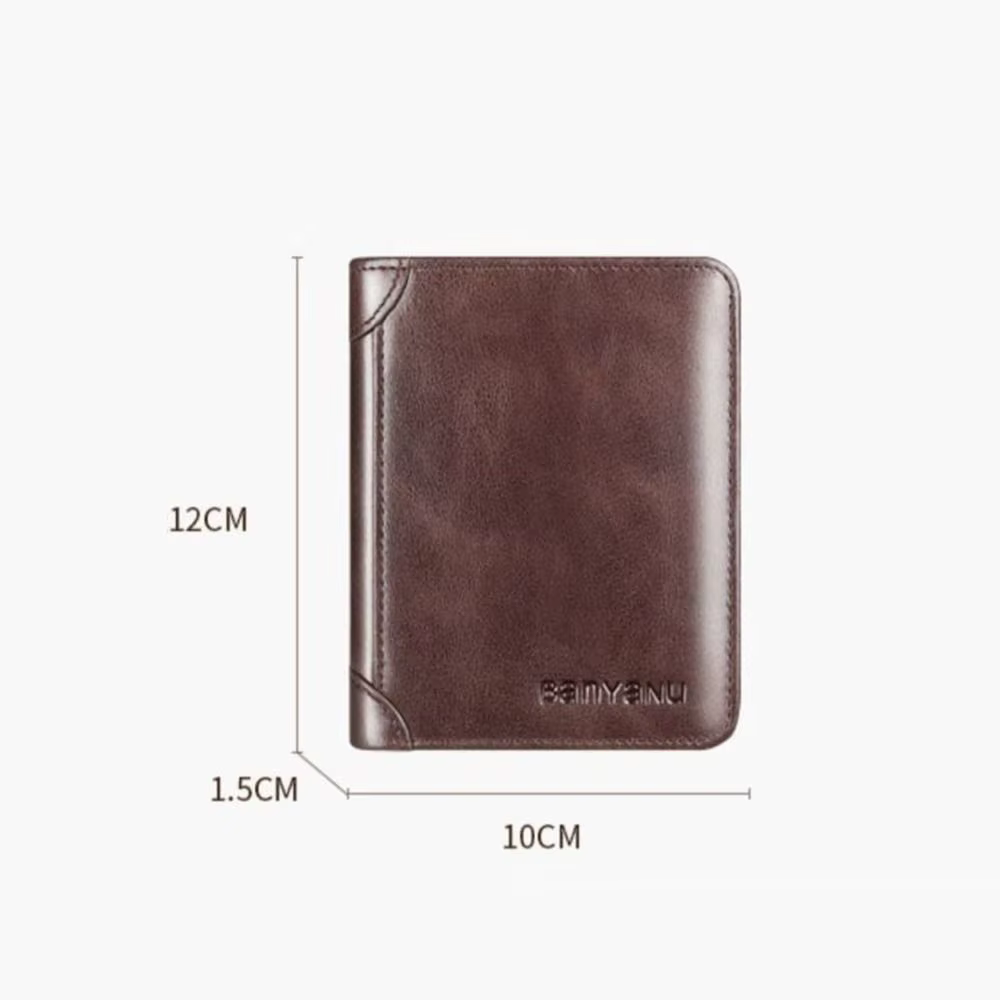 Cartera RFID plegable unisex – tarjetero compacto de cuero sintético - imagen 3
