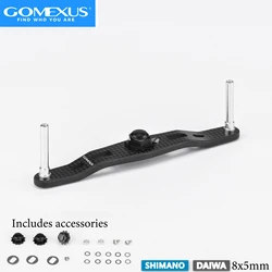 Manivela Gomexus de carbono de doble brazo para Shimano y Daiwa