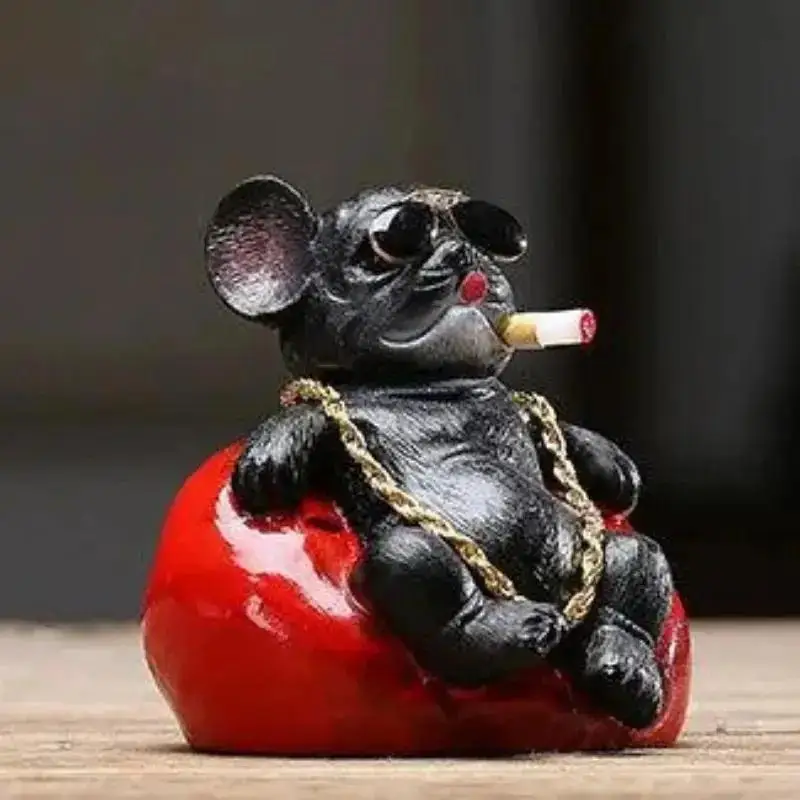 Figura de bulldog en resina para decoración