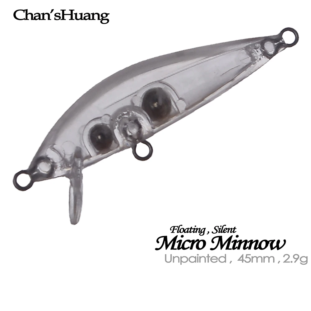 Chan’sHuang micro señuelos flotantes sin pintar – cebo artesanal - imagen 3