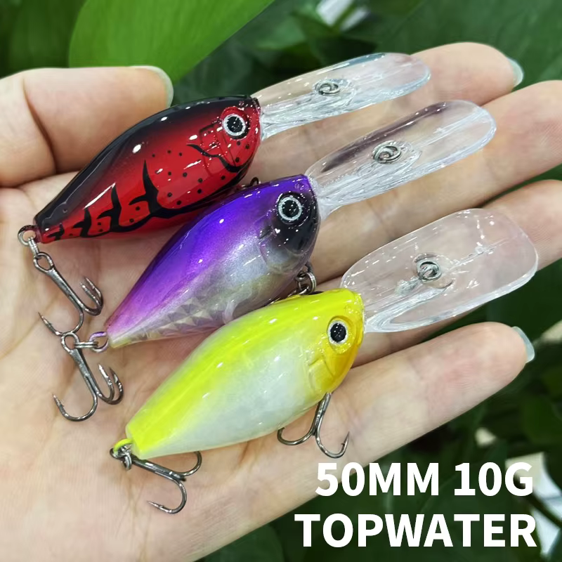 Crankbait Superficie 50mm 10g para Lubina y Trucha – Señuelo Oscilante - imagen 2