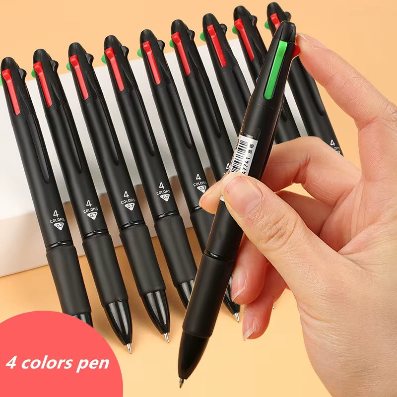 Bolígrafo multicolor 0,7mm tinta para escritura escolar: negro, azul, rojo, verde - imagen 3