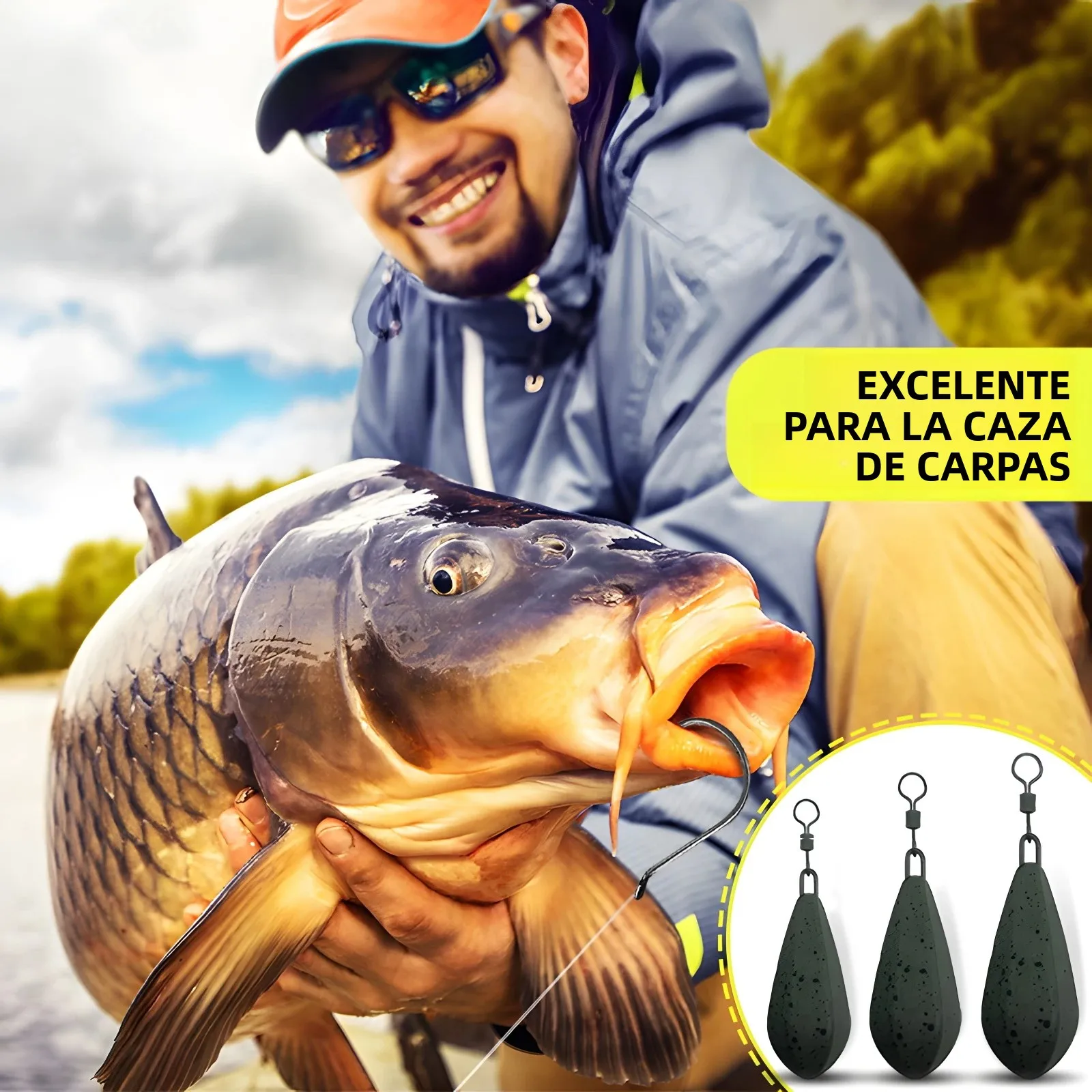 Pesas para carpa de plomo antióxido – para agua dulce y salada - imagen 3