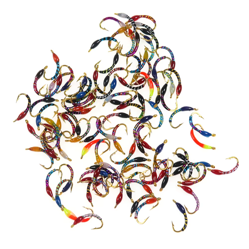 Conjunto de moscas ninfa epoxi Midge Hegene