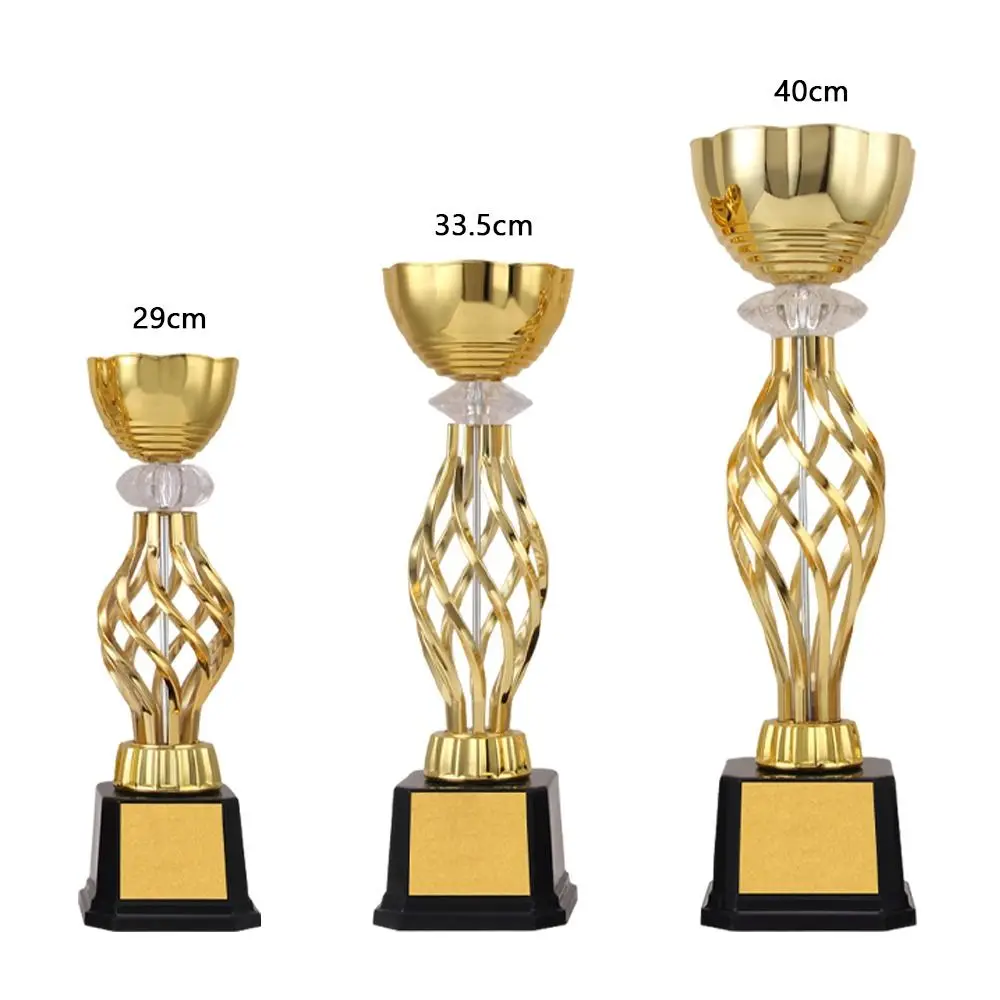 Trofeo dorado con motivo de flor de loto