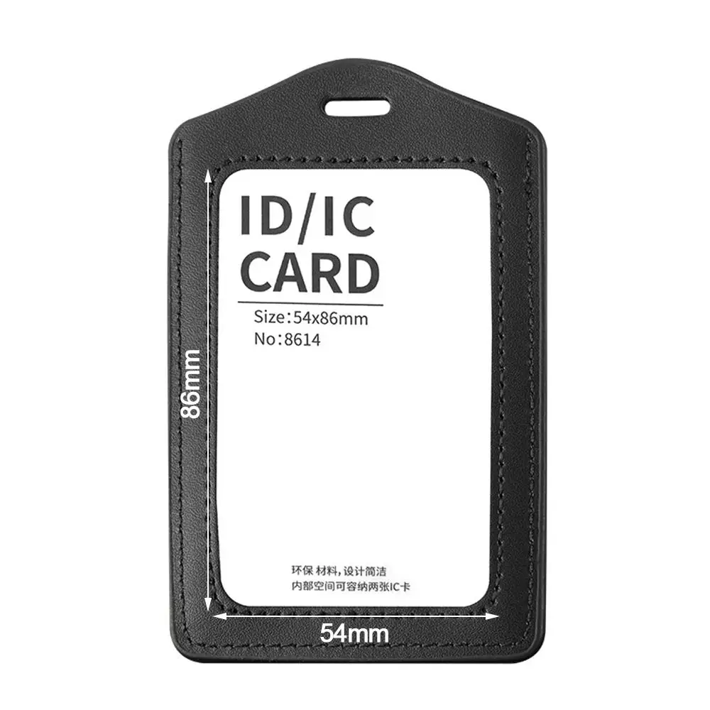 Porta credenciales de cuero genuino con cordón y funda para identificación - imagen 5