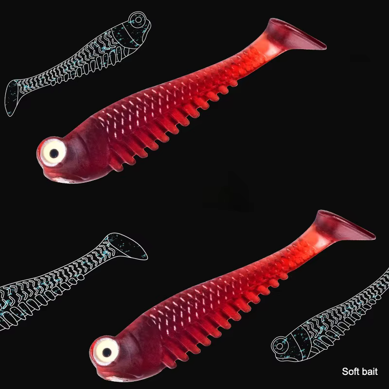 Señuelos vinilo luminosos de silicona suave para pesca artificial - imagen 3