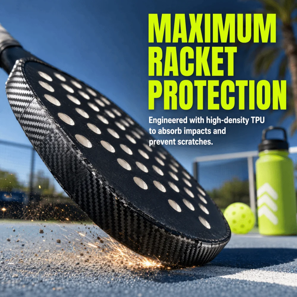 Protector de canto de raqueta de pickleball TPU antiimpactos elástico - imagen 4