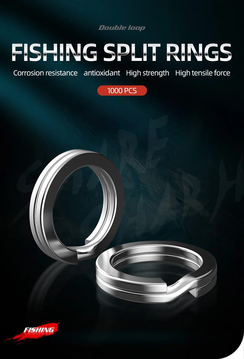 Accesorios de doble anillo dividido para pesca