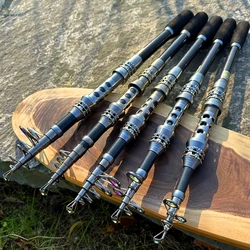 Caña Telescópica Carbono Ghotda Mini para Pesca en Mar con Carrete