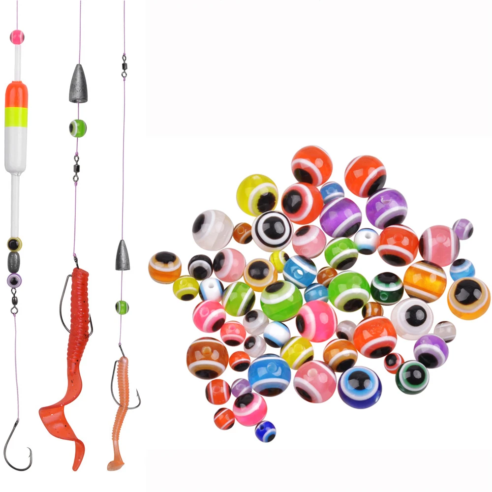 Cuentas ojo de pez para rig Carolina - colores mezclados 5/6/8/10 mm - imagen 5