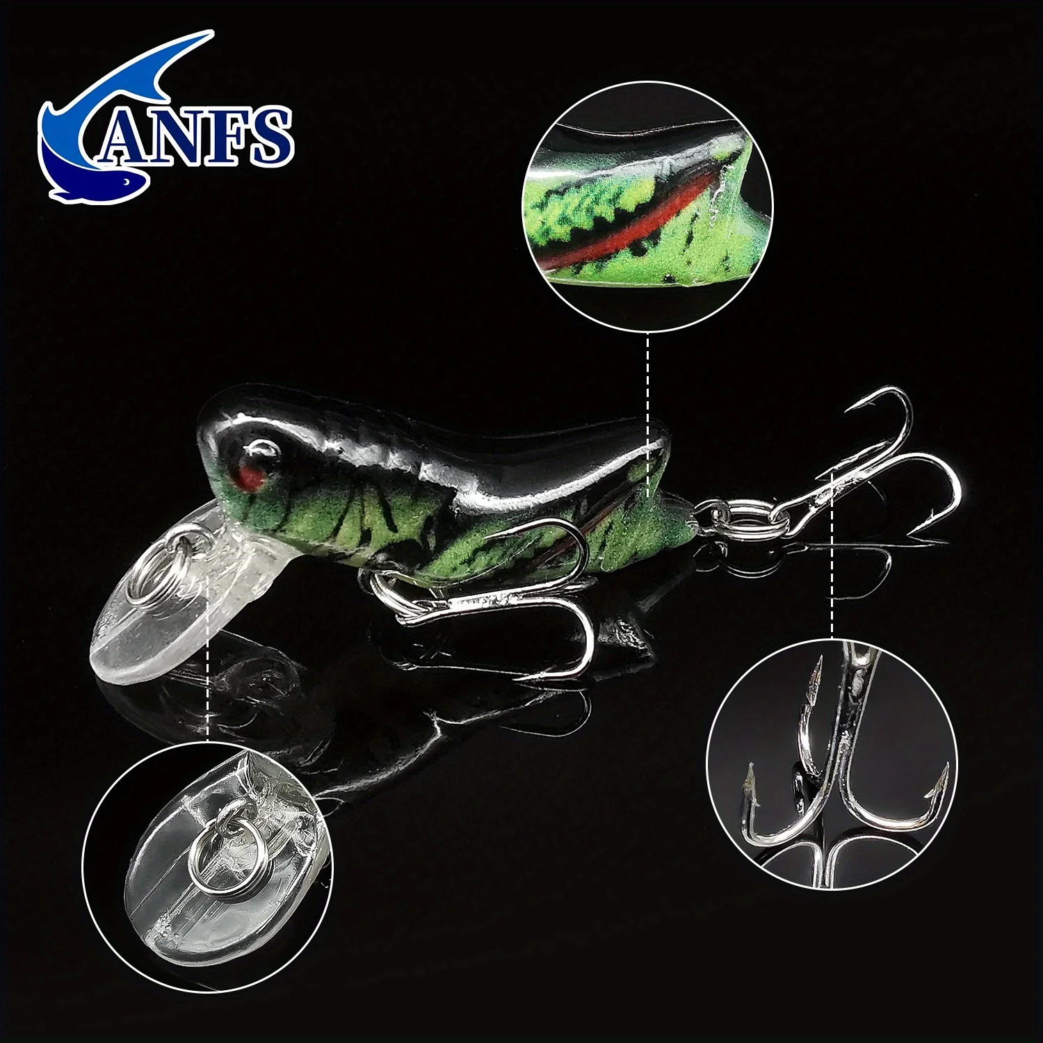 ANFS Kit de señuelos realistas para pesca en agua dulce y salada - imagen 4