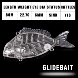 Señuelo Glidebait Dr.Holife con sonajeros para montaje artesanal