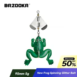 BAZOOKA Señuelo rana swimbait con anzuelo metálico para lucio