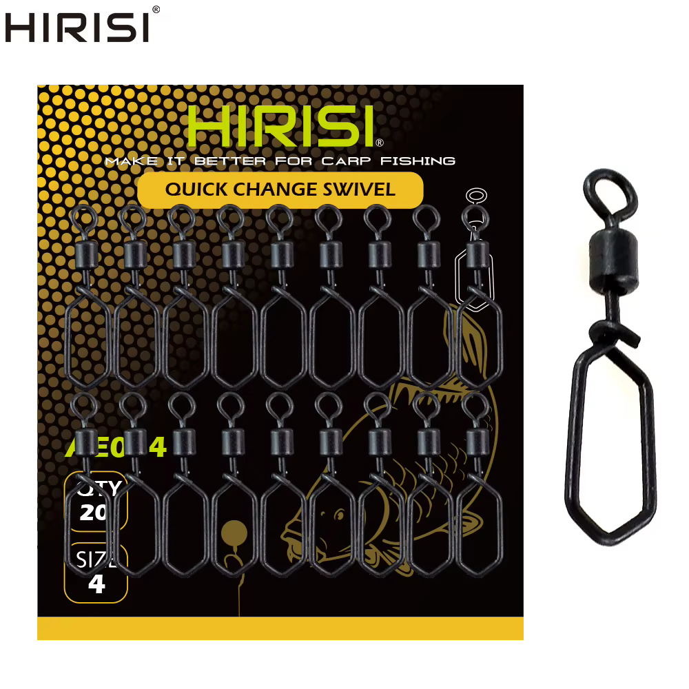Hirisi Snap Giratorio PVA Malla – Cambio rápido negro mate para carpa - imagen 4