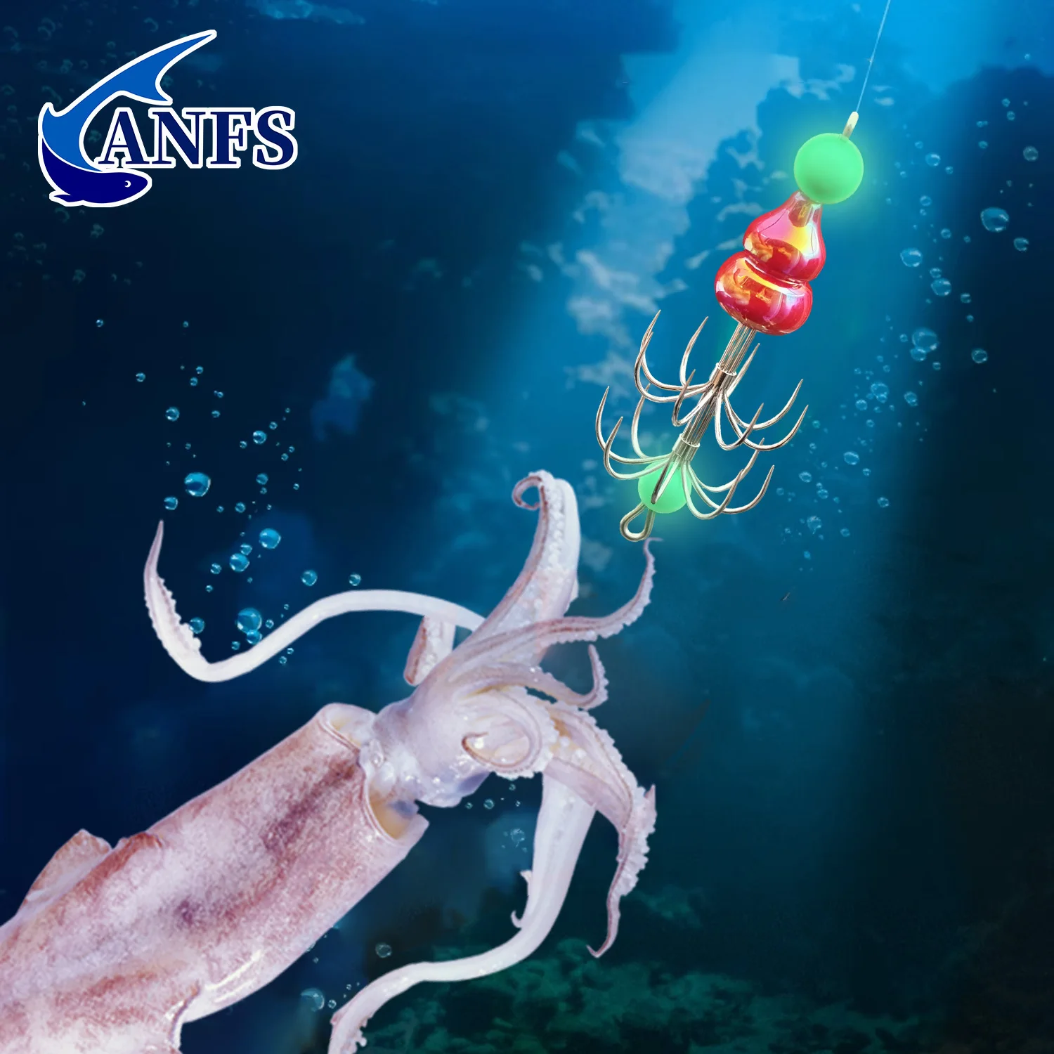 ANFS Jig para calamar nocturno con señuelos luminosos - imagen 3