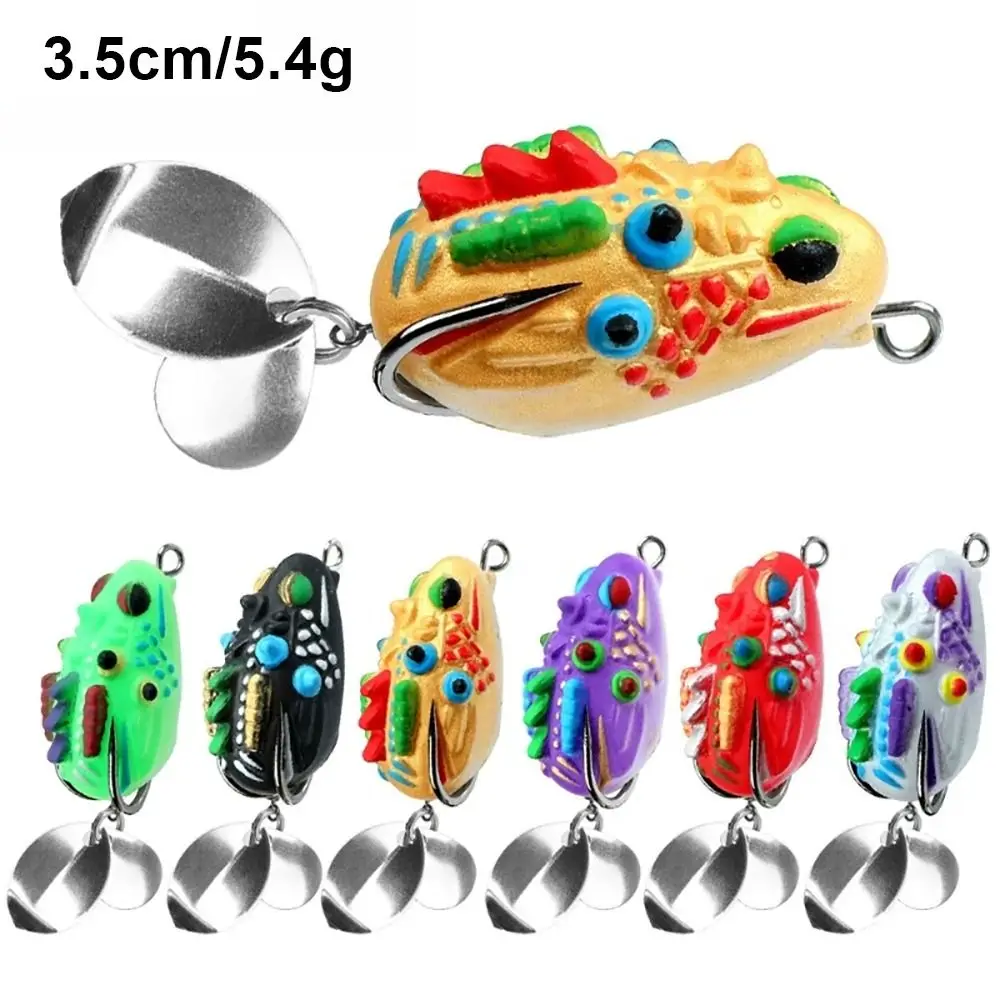 Señuelo de rana con ganchos dobles afilados para saltar - imagen 3