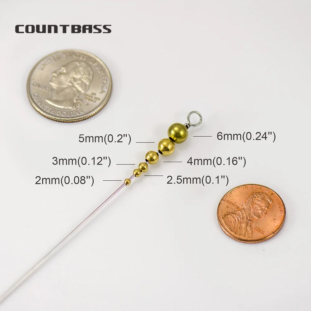 COUNTBASS Cuentas de latón huecas 2–6 mm para spinnerbaits-buzzbaits - imagen 4