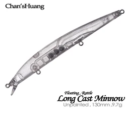Chan's Huang Minnow Flotante 13cm – Vinilo blanco sonajero
